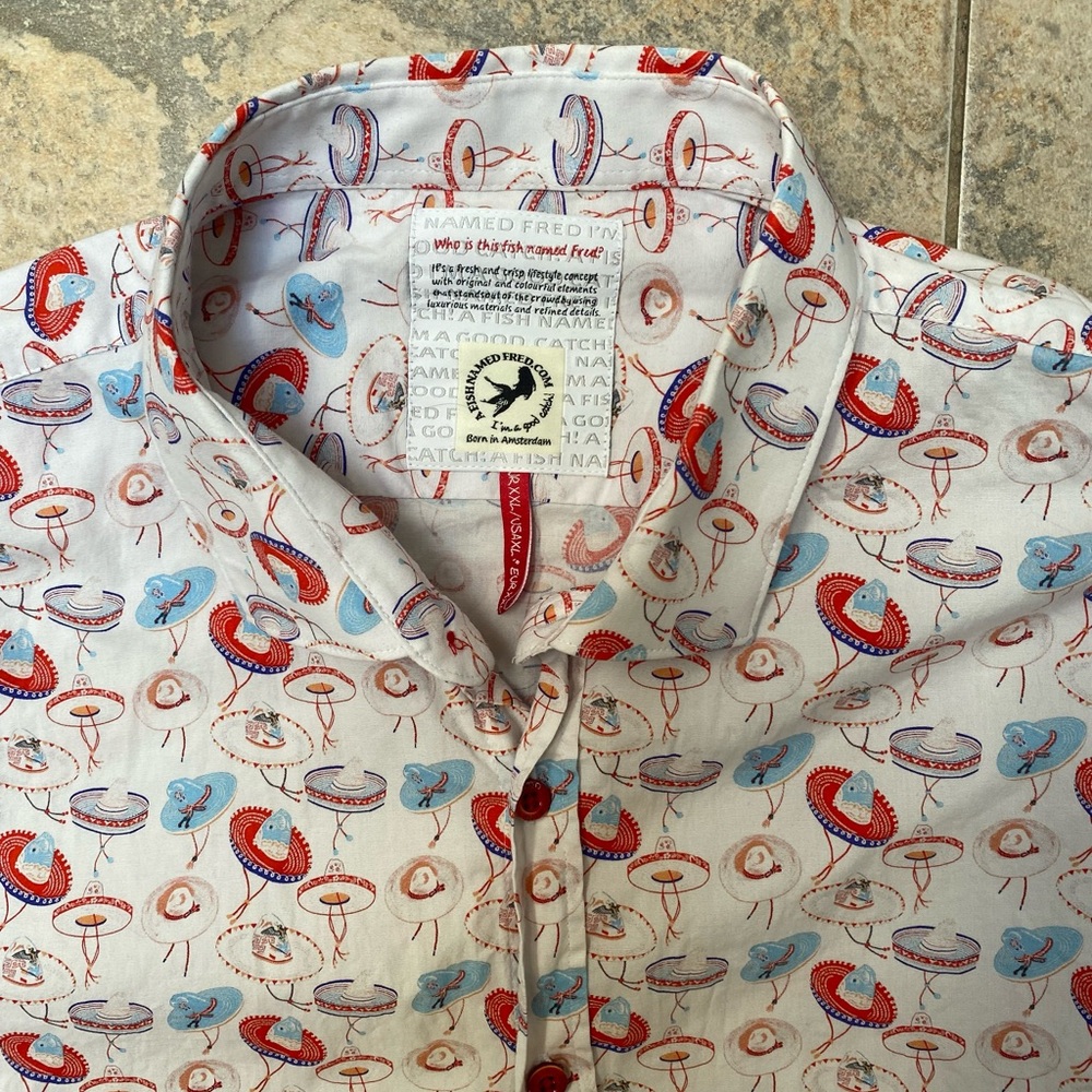 A Fish Named Fred Men's Short Sleeve Shirt XL